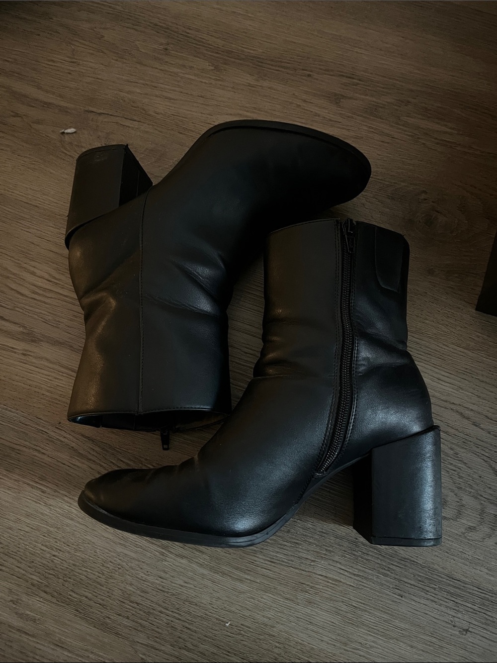 a new day Black Ankle Block-Heel Boots